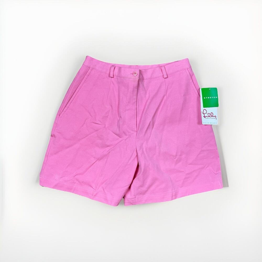 Vintage Lilly Pulitzer‎ shorts size 2 Bermuda Stretch Cotton Golf Cart hot pink